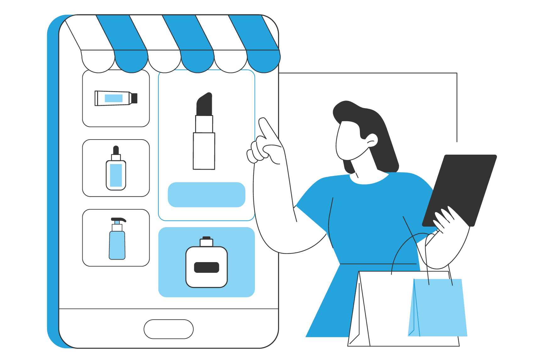 Omni- channel ecommerce for Cosmetic Store